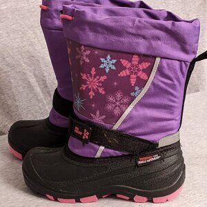 Purple Light-up Winter Boots GIrls Size 2